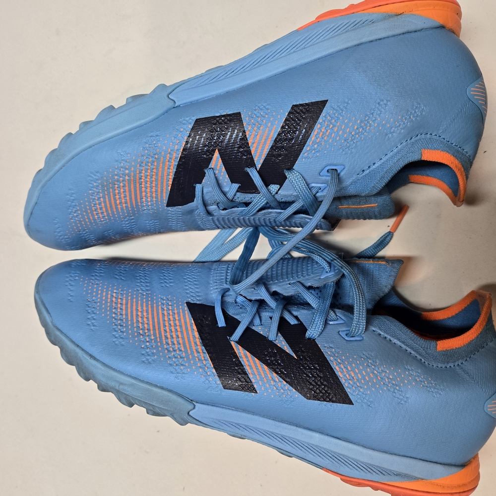 New Balance Blue and Orange Athletic Shoes with Mesh Upper